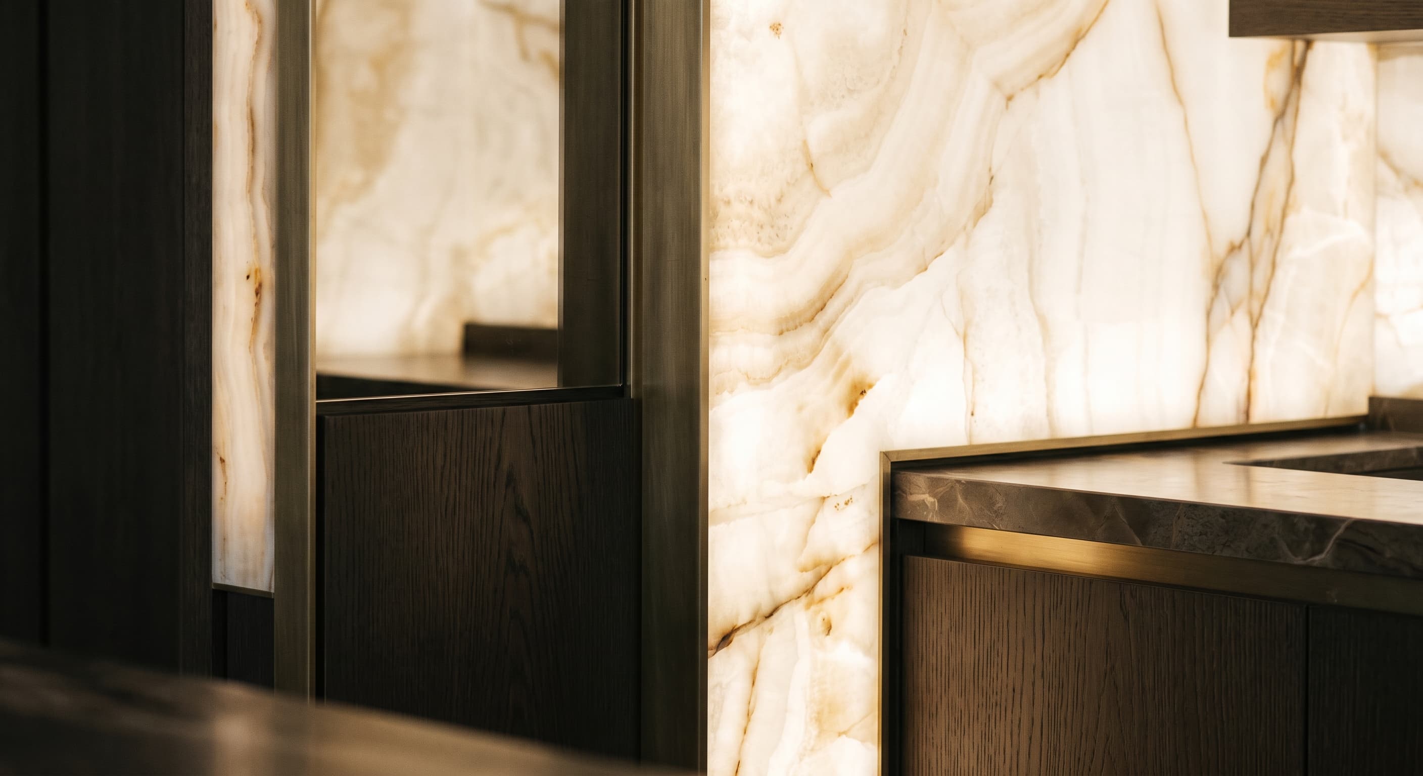 Backlit onyx detail