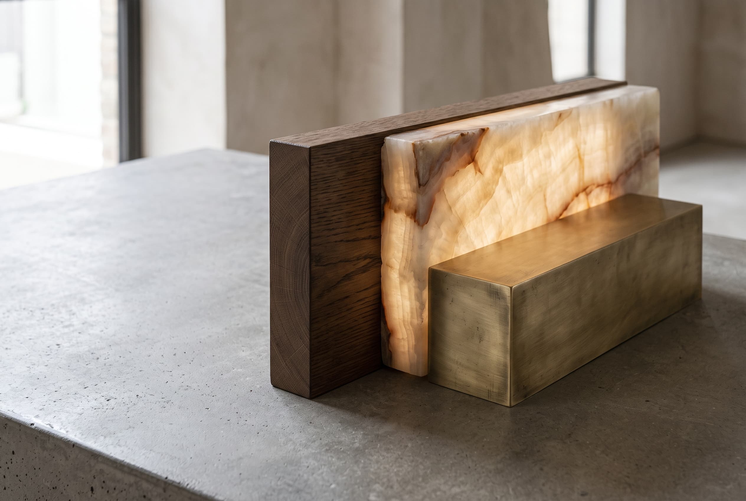 Brass and onyx study